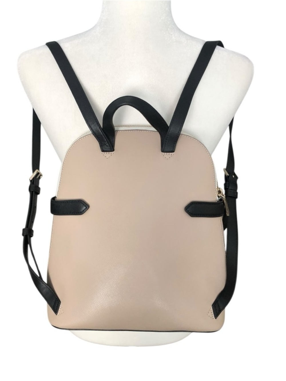 Kate Spade Staci Dome Leather Backpack Warm Beige Multi - Picture 3 of 8